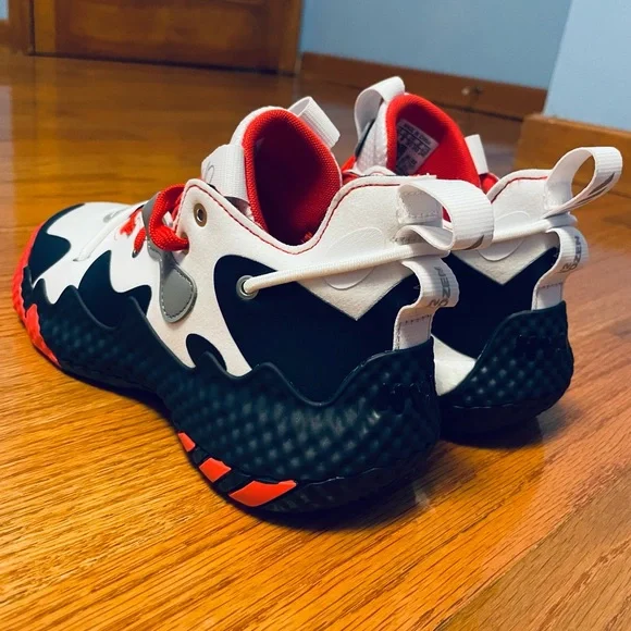 Adidas Harden Vol. 6 White/Blue/Red Basketball Shoe Mens 